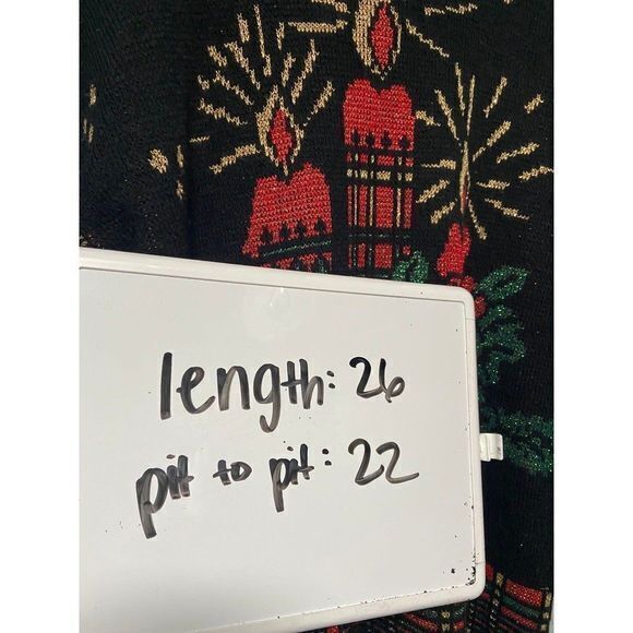 Vintage Nutcracker Christmas Light Black Sweater - Picture 6 of 6